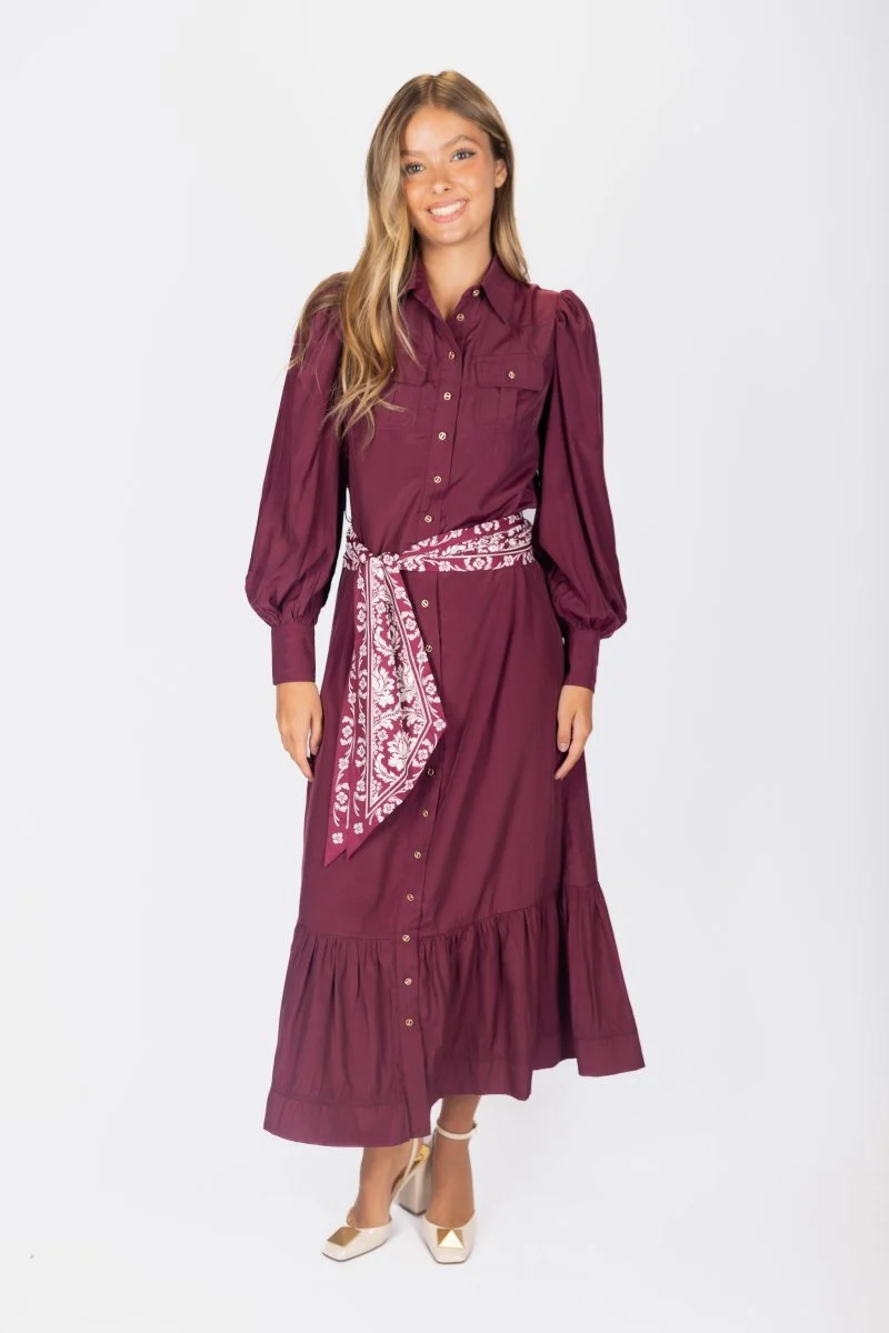 Alex Dress 53" (Burgundy) - Image 4