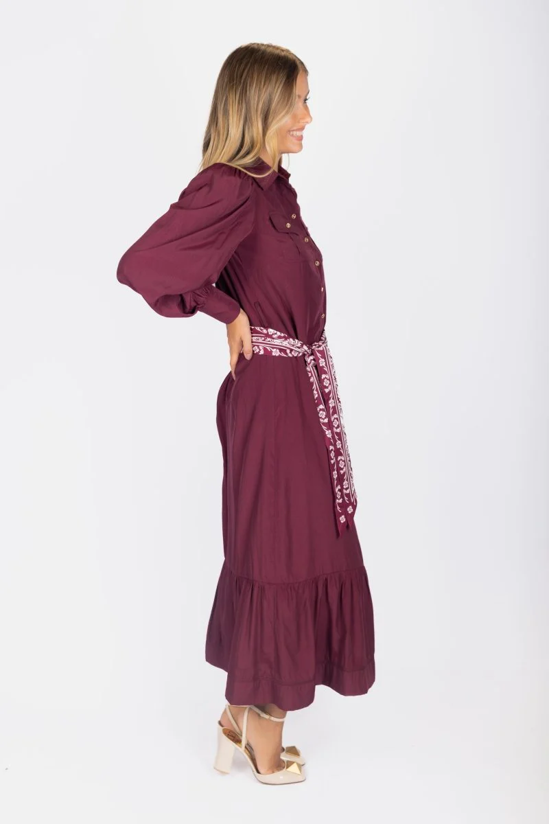 Alex Dress 53" (Burgundy) - Image 5