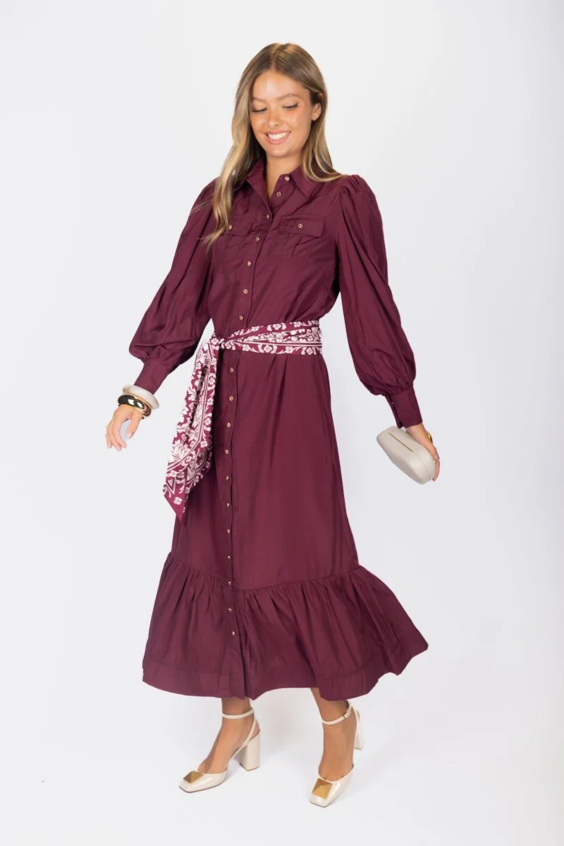 Alex Dress 53" (Burgundy) - Image 8
