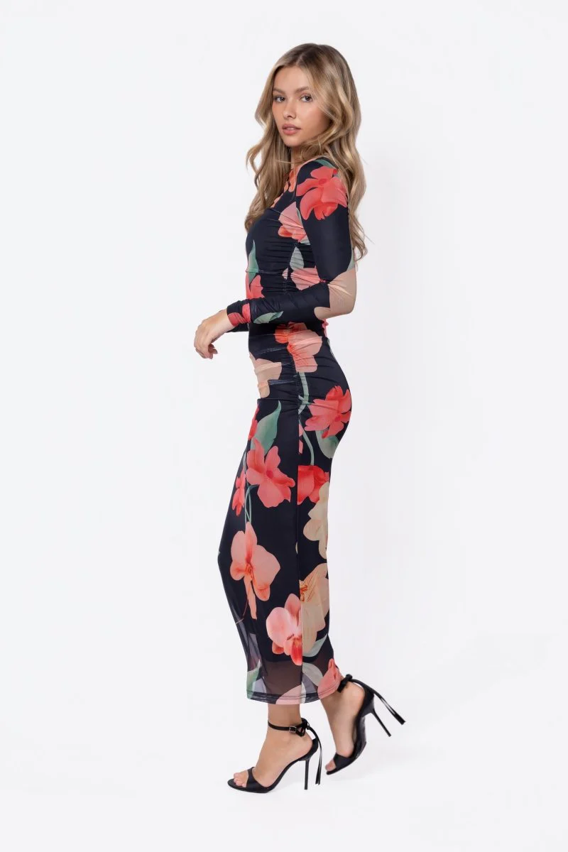 Alia Dress (Black Flower) - Image 3