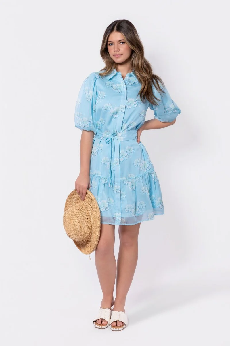 Allie Dress Short Sleeve 37" (Blue Green) - Image 6