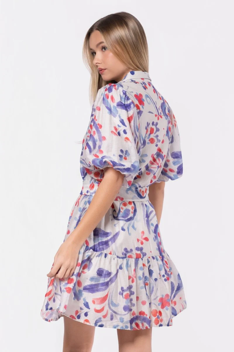 Allie Dress Short Sleeve 37" (Purple Red) - Image 4