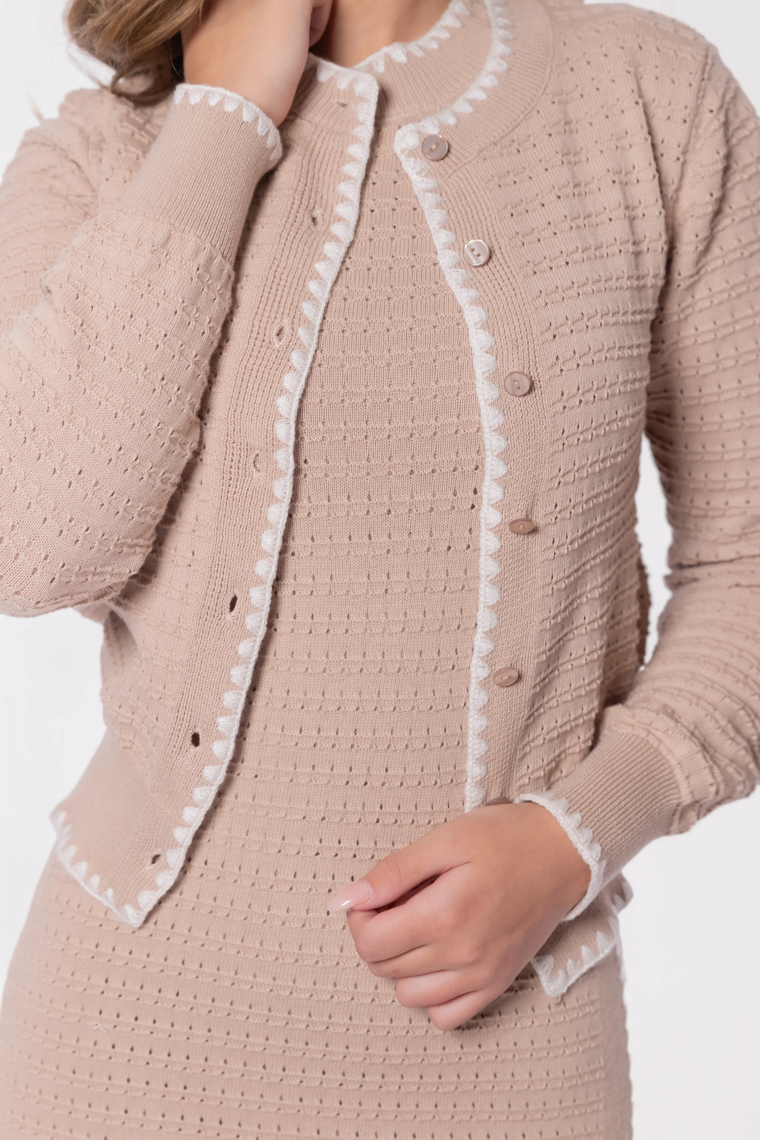 Amaya Cardigan (Beige) - Image 5