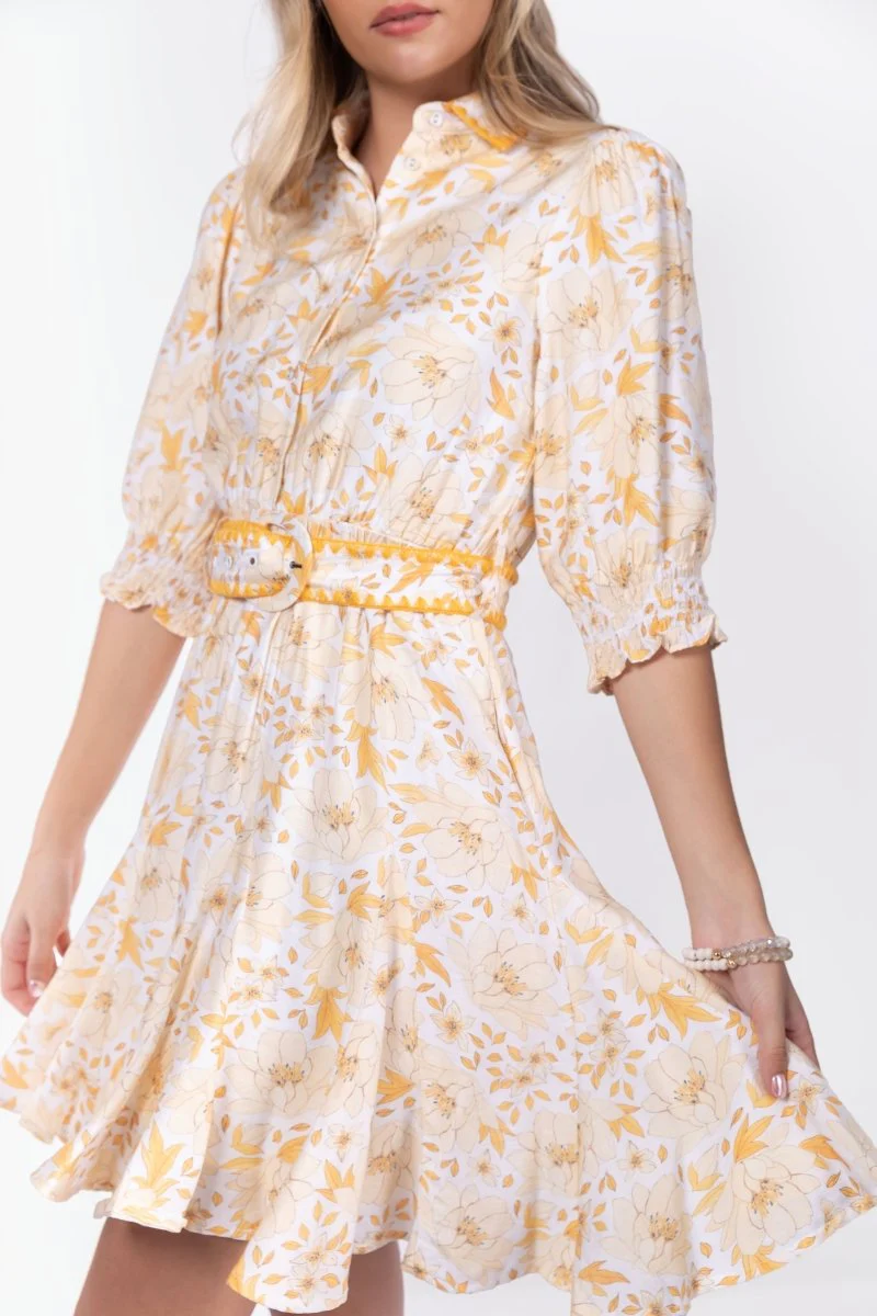 Analia Dress 36" (Yellow Flower) - Image 5