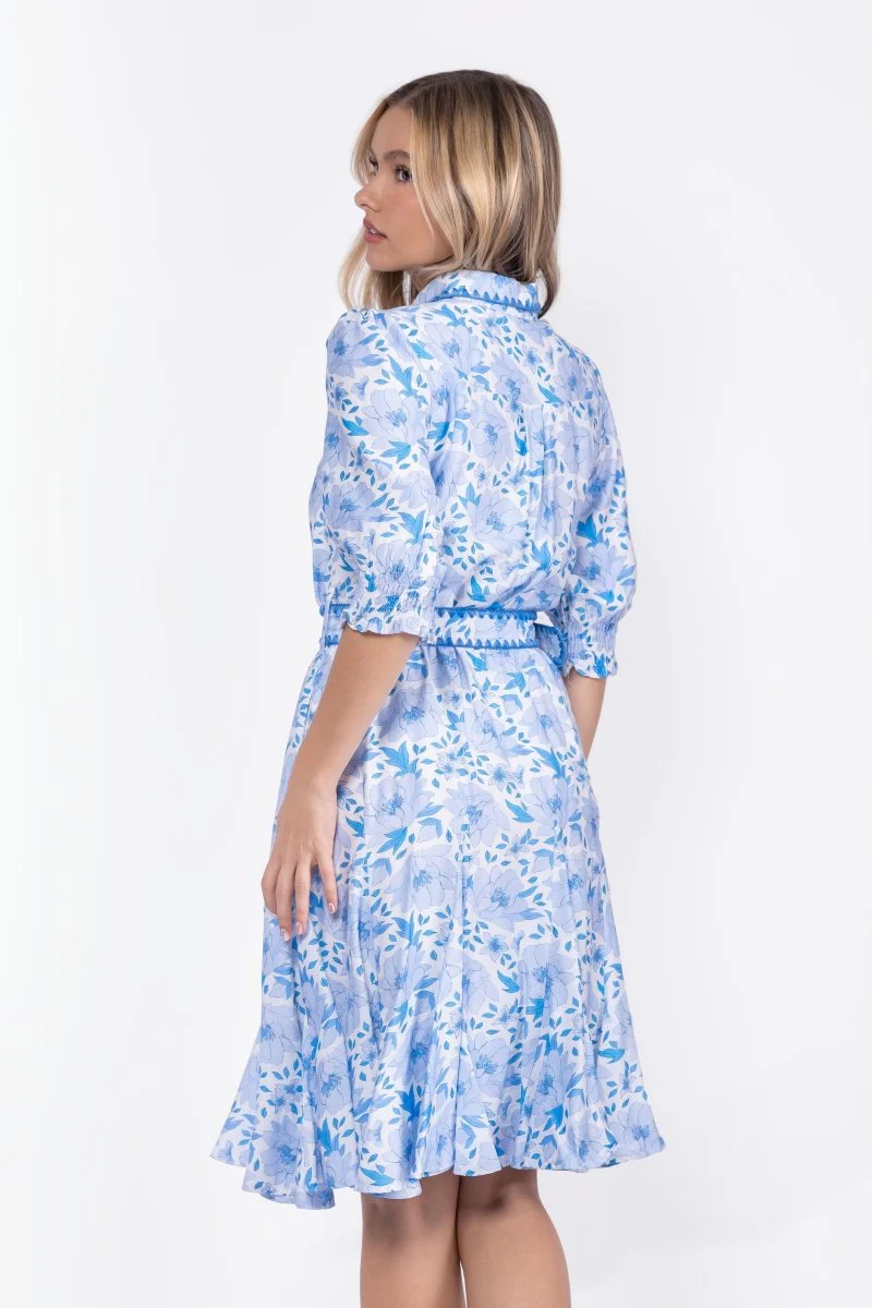 Analia Dress 41" (Blue Flower) - Image 4