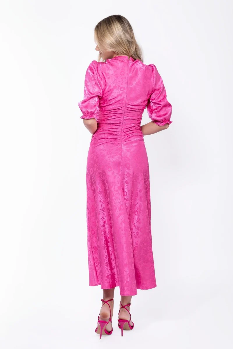 Audrey Dress Short Sleeve (Hot Pink) - Image 4