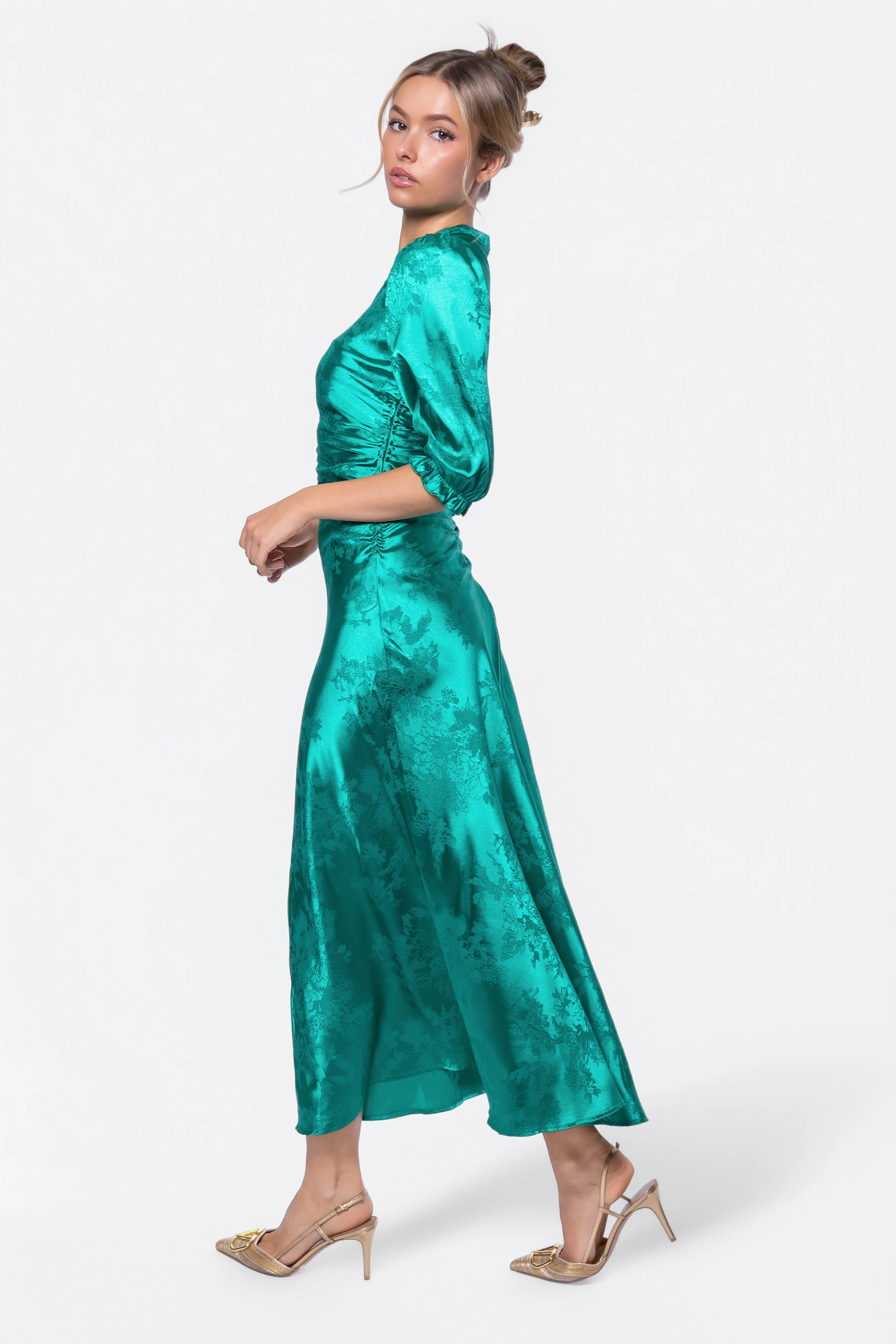 Audrey Dress Short Sleeve (Kelly Green) - Image 4