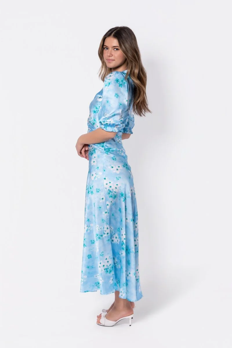 Audrey Dress Short Sleeve (Mint Flower) - Image 3