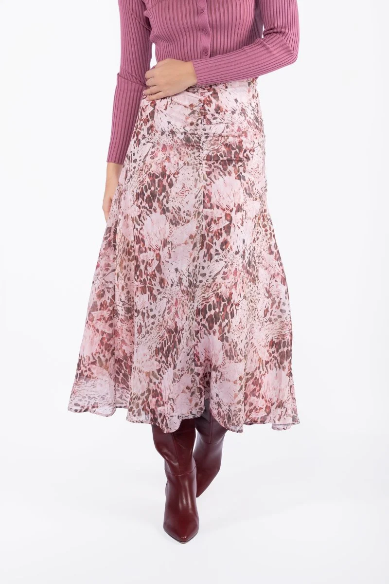 Calista Skirt (Pink Pattern)