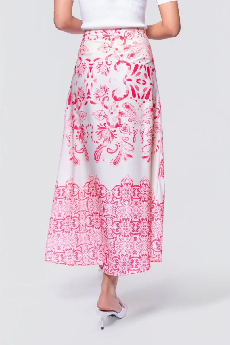 Calista Skirt (White/Pink) - Image 4
