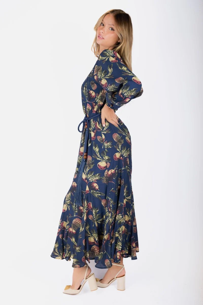 Catherine Dress 53" (Navy Pattern) - Image 3