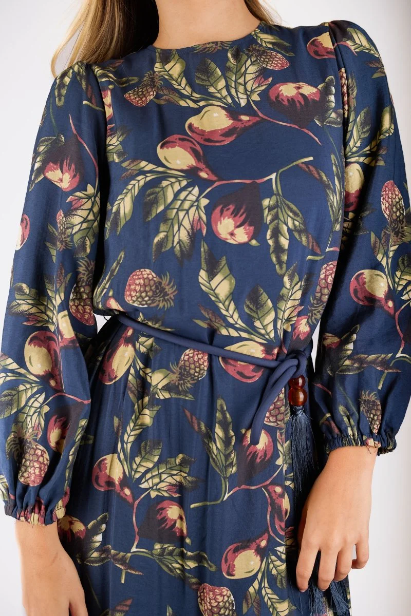 Catherine Dress 53" (Navy Pattern) - Image 5