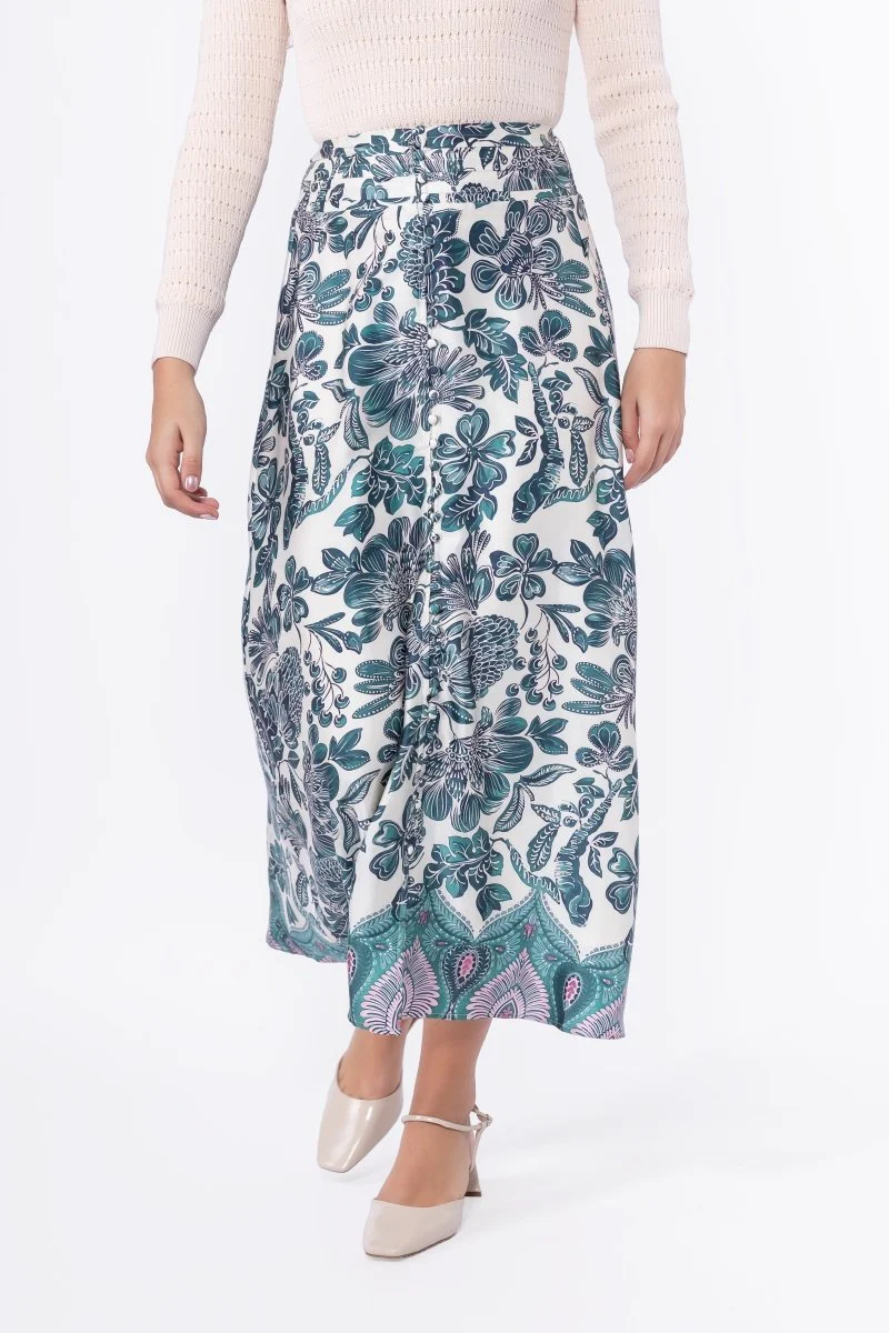 Selena Skirt (Green Pattern) - Image 2
