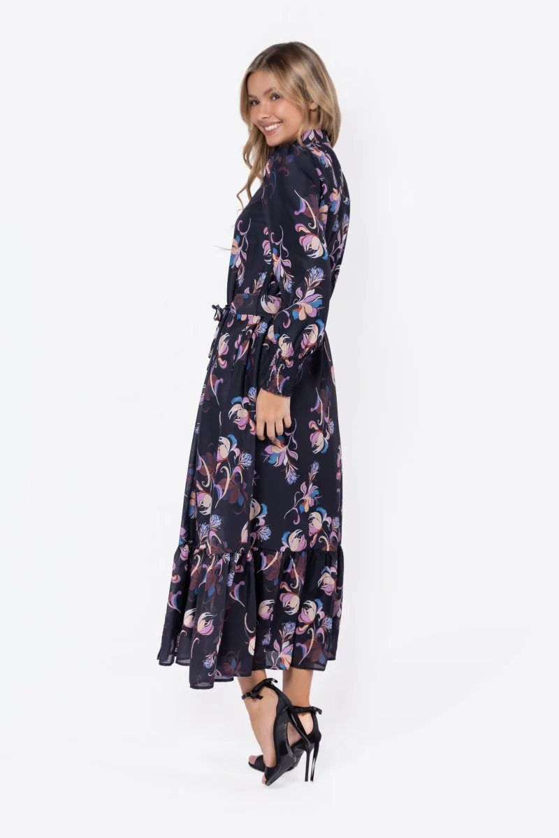 Connie Dress (Black Flower) - Image 4