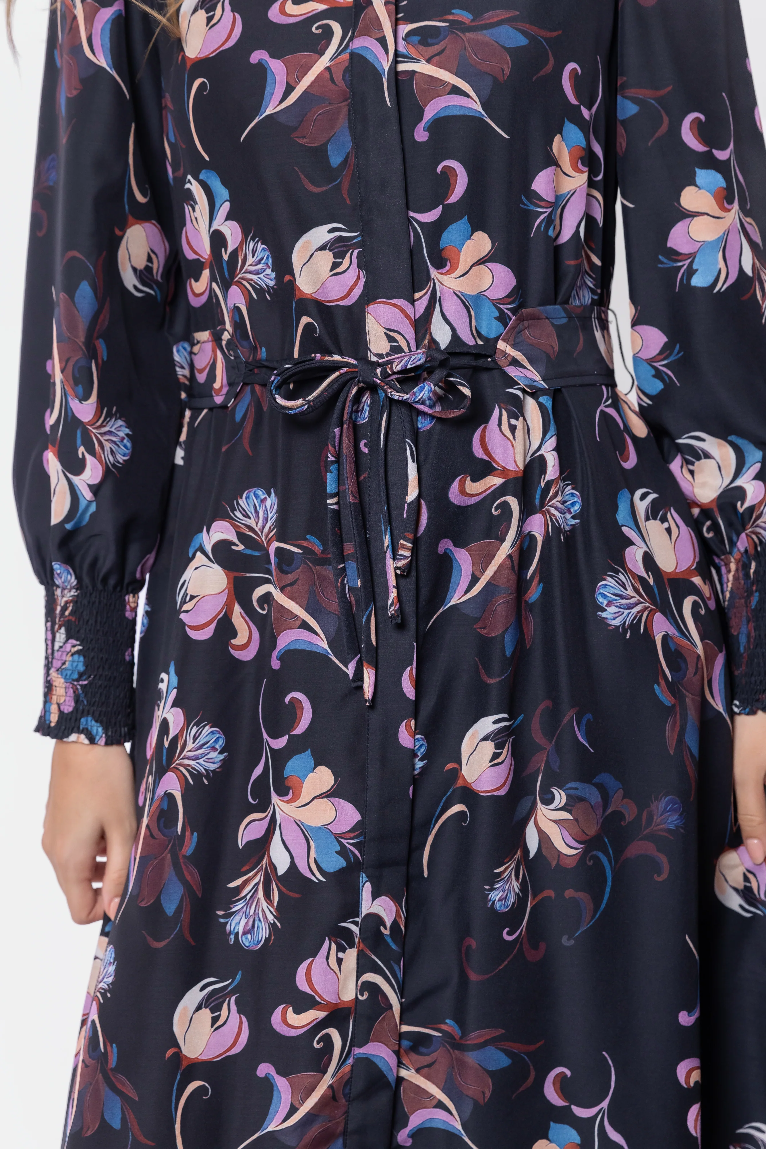 Connie Dress (Black Flower) - Image 5
