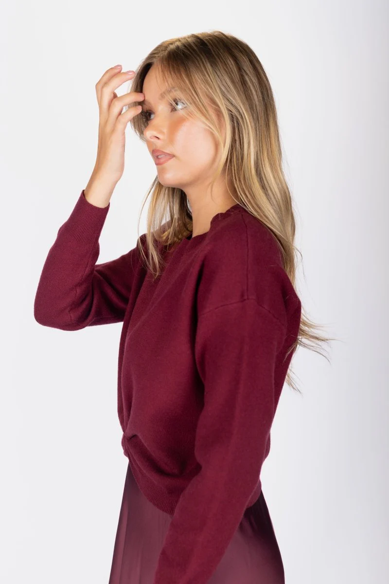 Daisy Top (Burgundy) - Image 4