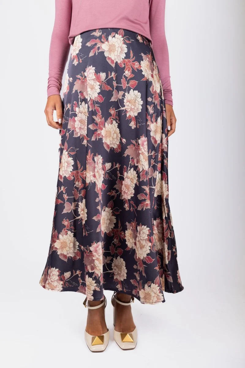 Dakota Skirt (Navy/Burgundy)