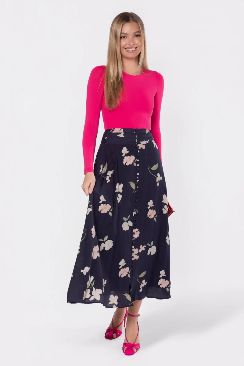 Elia Skirt (Navy Ground)