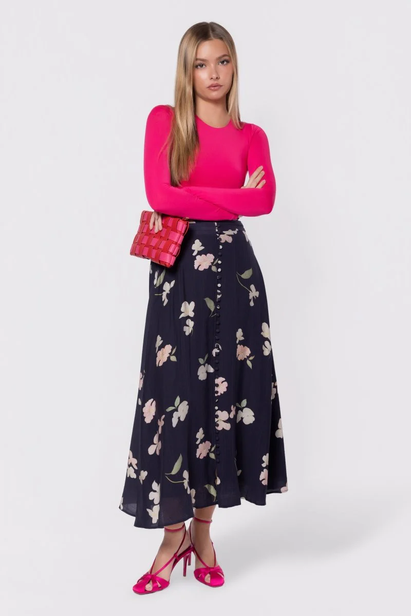 Elia Skirt (Navy Ground) - Image 6