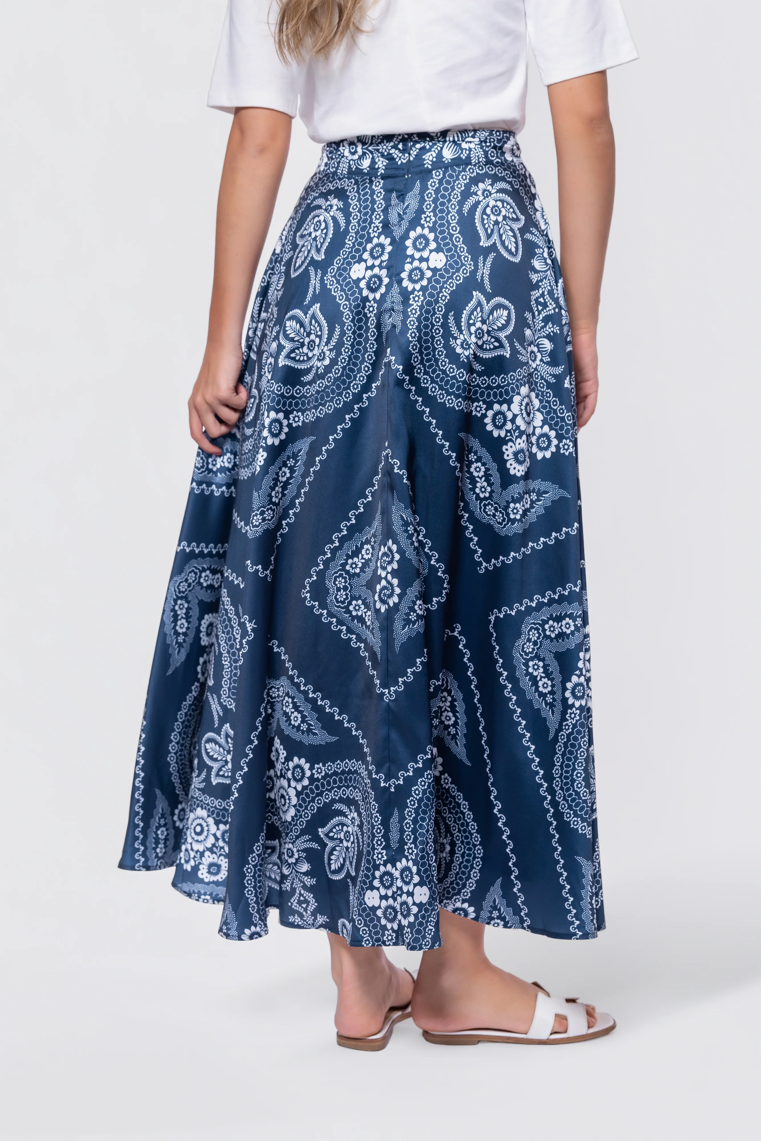 Ella Skirt 38" (Navy Ground) - Image 4