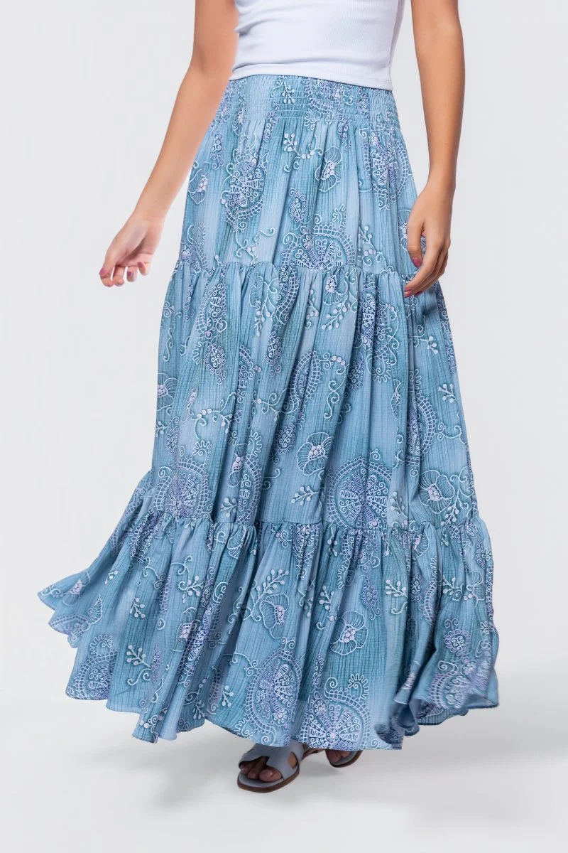 Eloisa Skirt (Green Pattern) - Image 2
