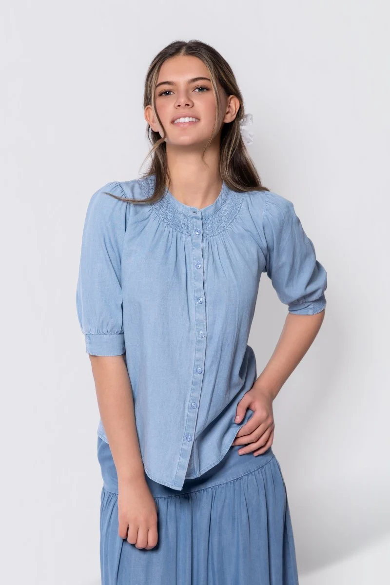 Fatima Top (Chambray)