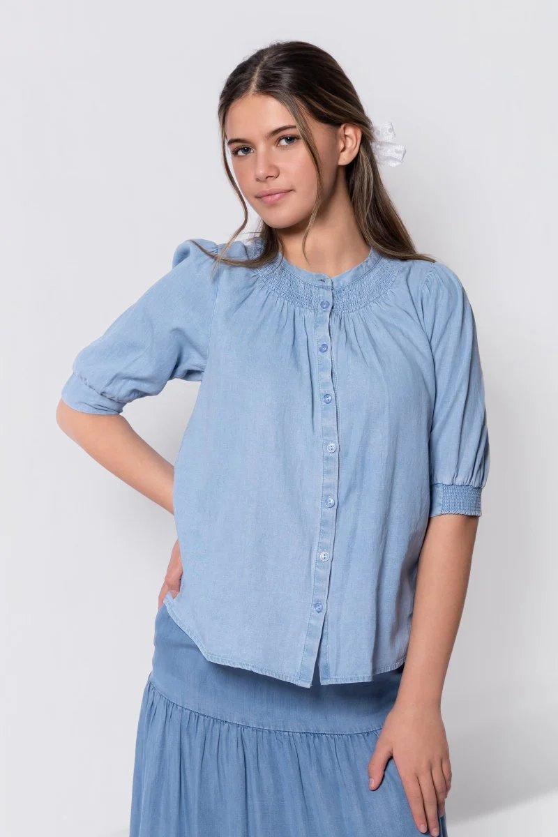 Fatima Top (Chambray) - Image 3