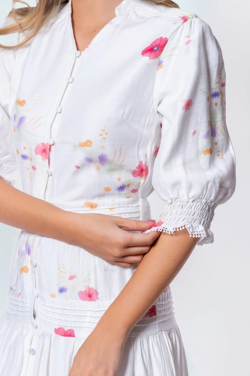 Hallie Dress (White Flower) - Image 5