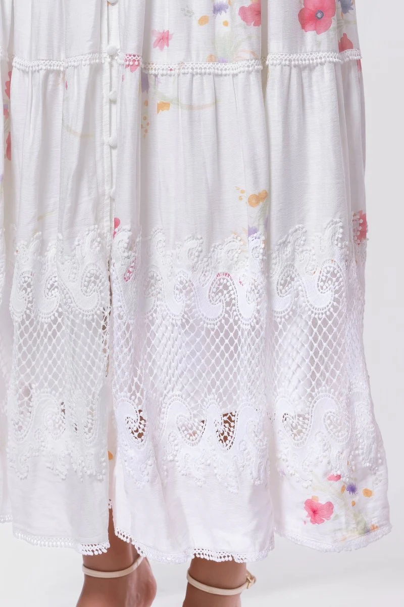 Hallie Dress (White Flower) - Image 6