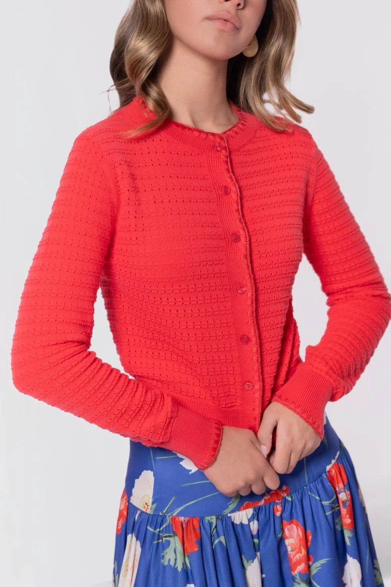 Jane Cardigan (Coral Pink) - Image 6