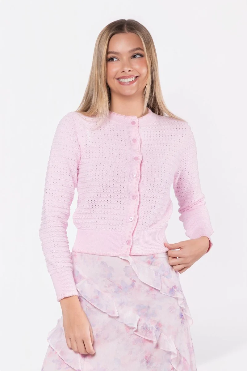 Jane Cardigan (Pale Pink)