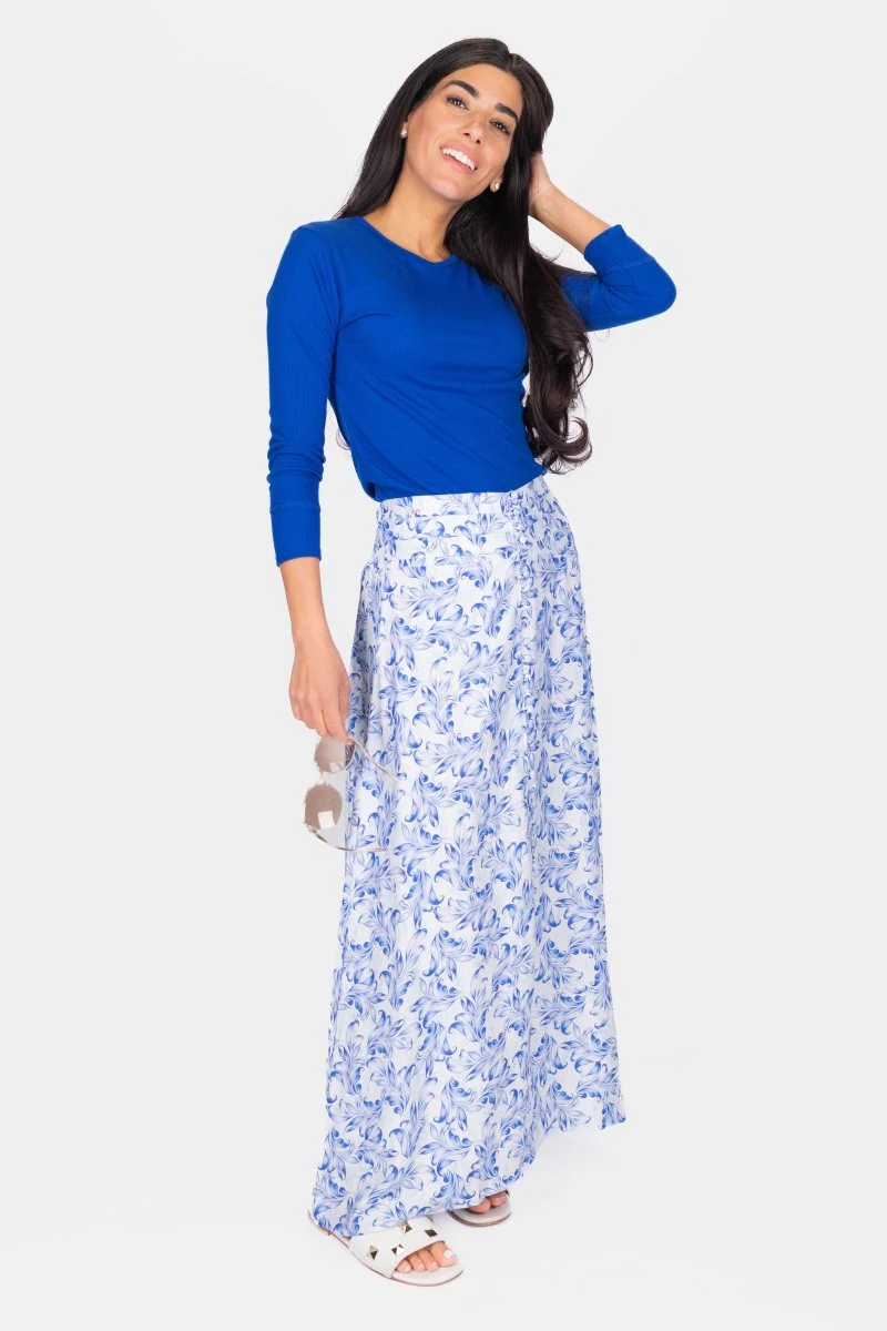 Josephine Skirt (Blue/White) - Image 2