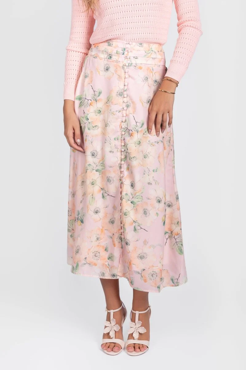 Josephine Skirt (Pink Ground)