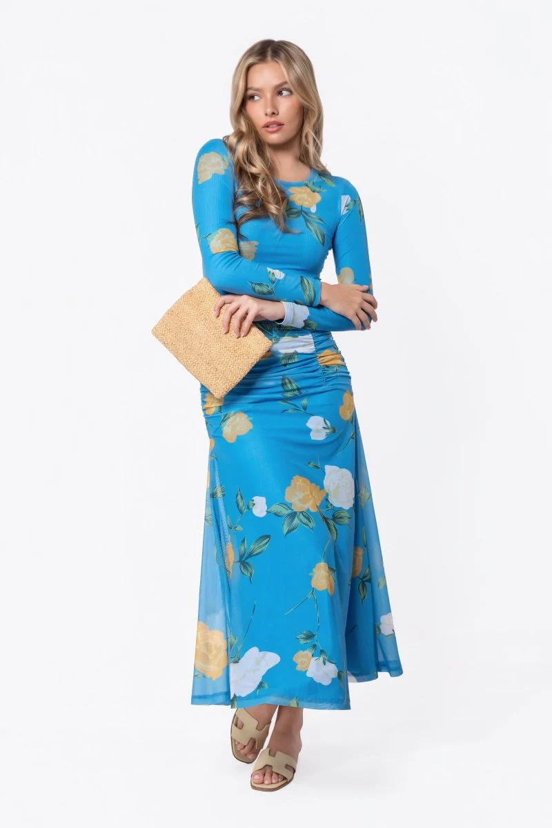 Juliana Dress (Blue Flower) - Image 2