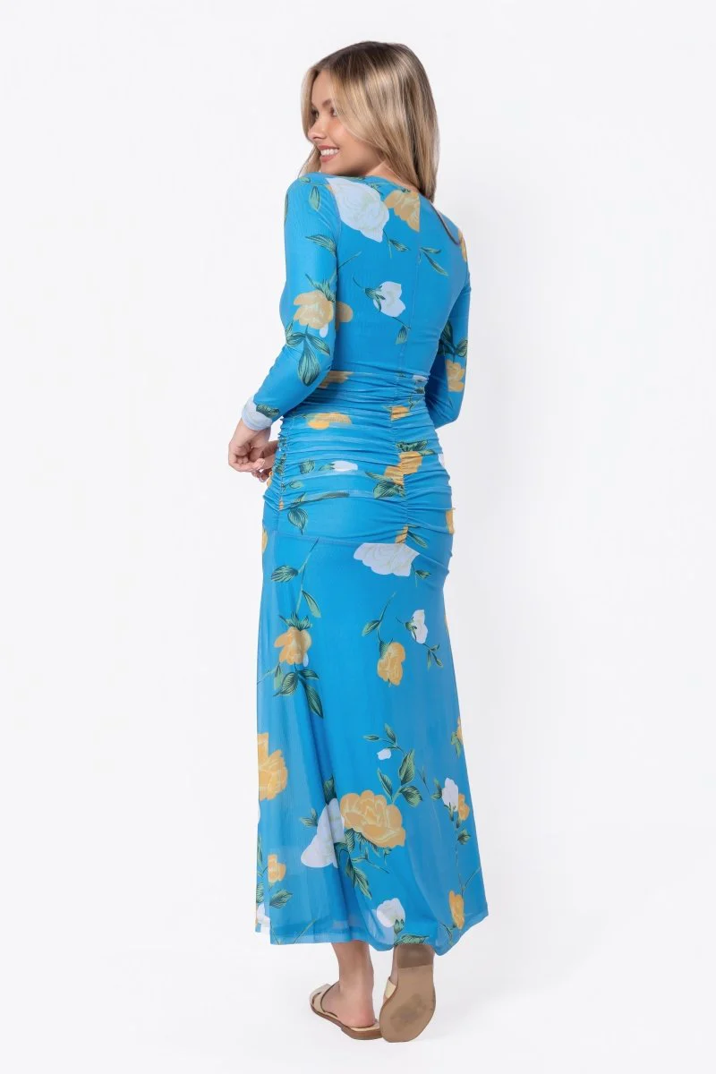 Juliana Dress (Blue Flower) - Image 4