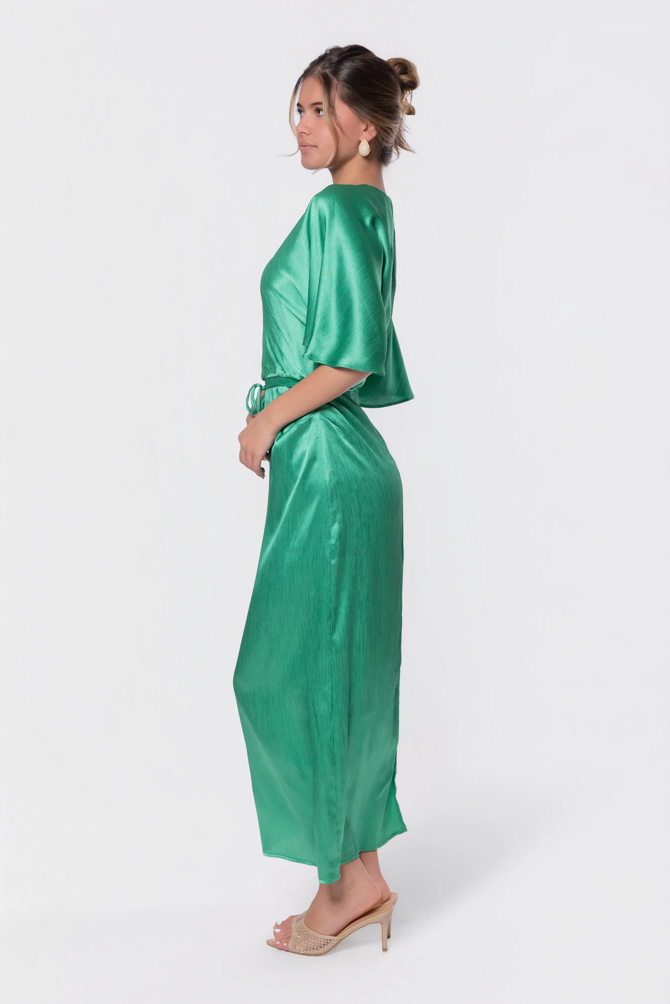 Juniper Dress (Green Solid) - Image 3