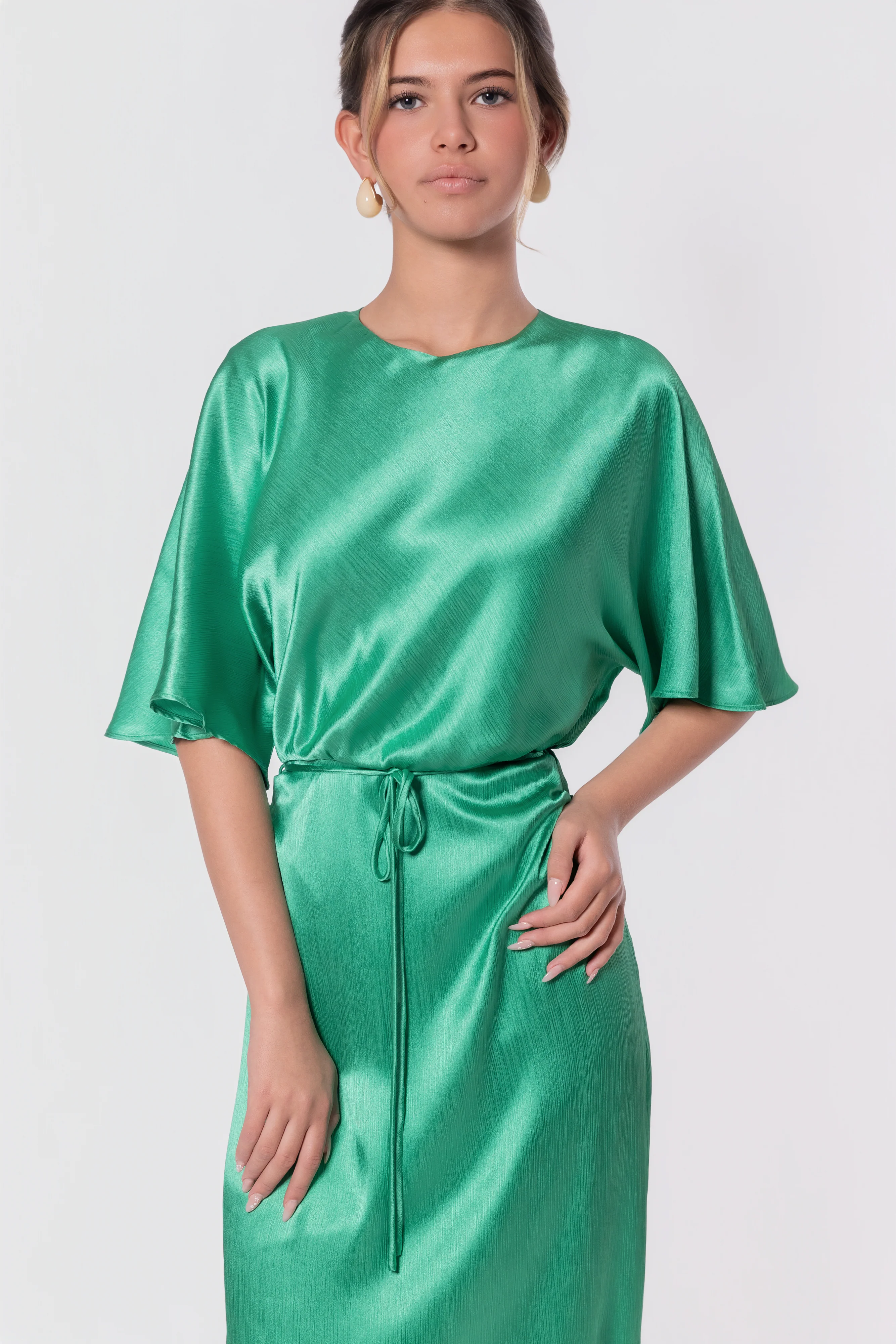 Juniper Dress (Green Solid) - Image 5