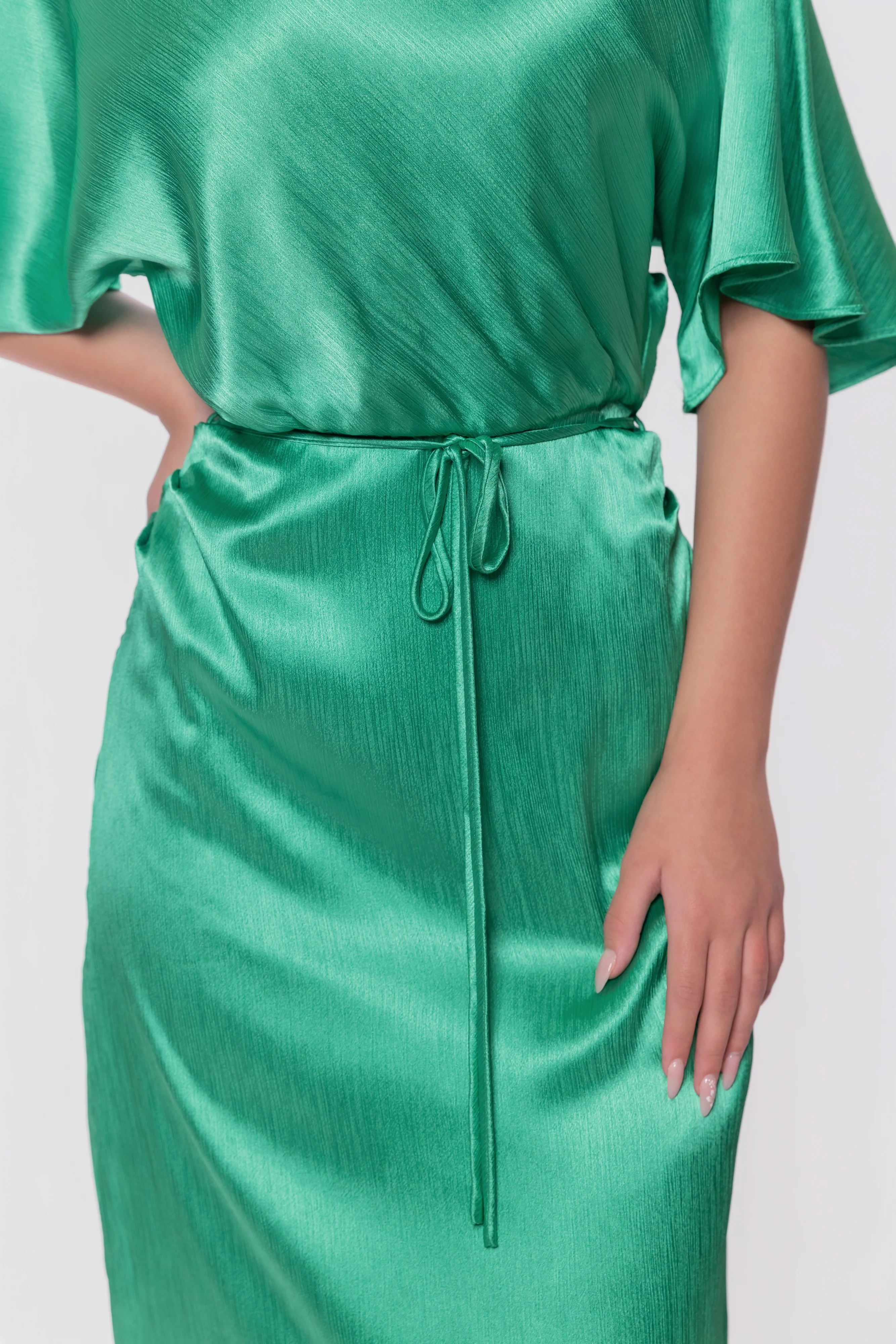 Juniper Dress (Green Solid) - Image 6