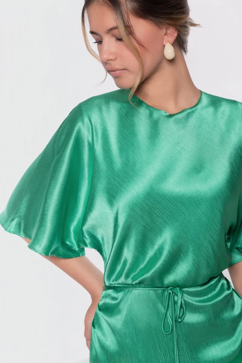 Juniper Dress (Green Solid) - Image 7