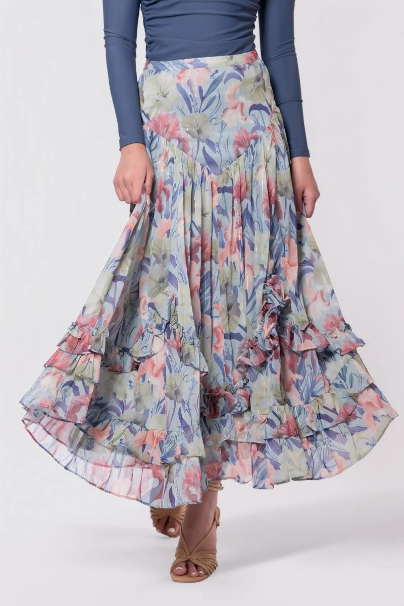 Kalina Skirt (Light Blue Pattern) - Image 2