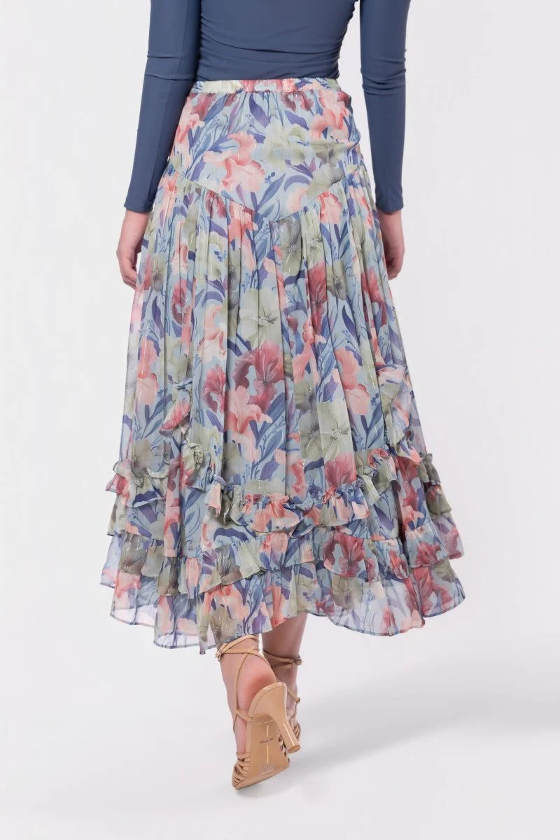 Kalina Skirt (Light Blue Pattern) - Image 5