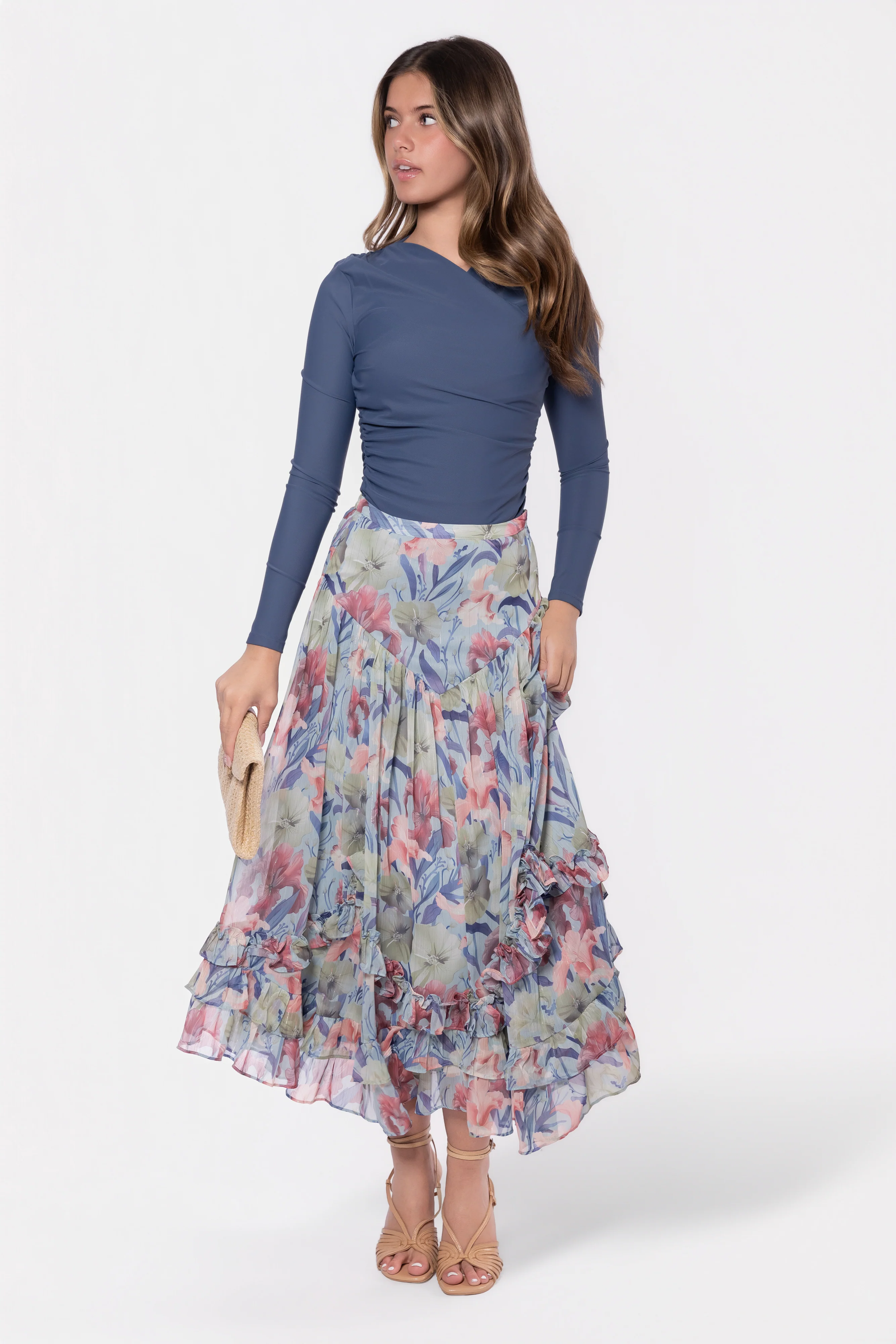 Kalina Skirt (Light Blue Pattern) - Image 7