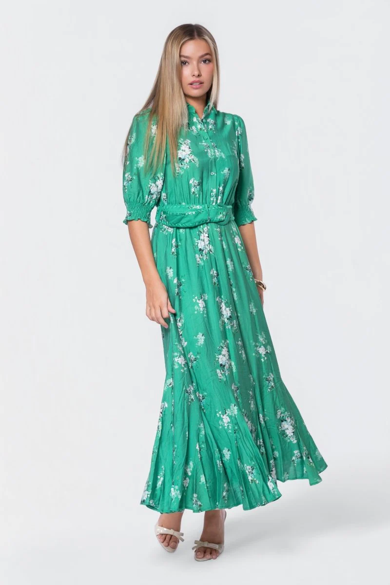 Karen Dress (Green Pattern) - Image 3