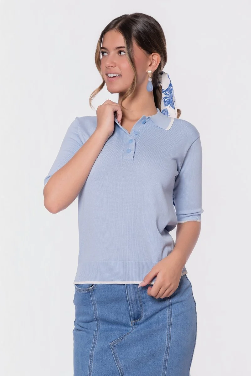 Leah Top (Light Blue)