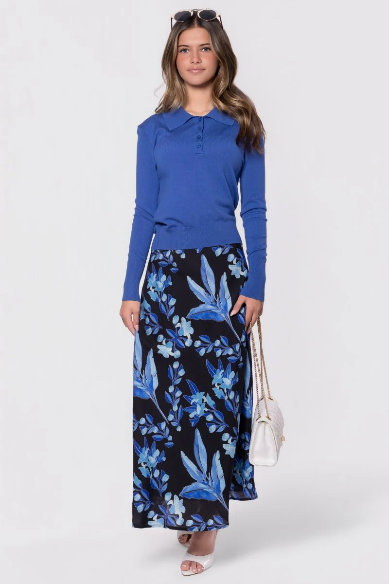 Lisa Skirt (Black Flower)