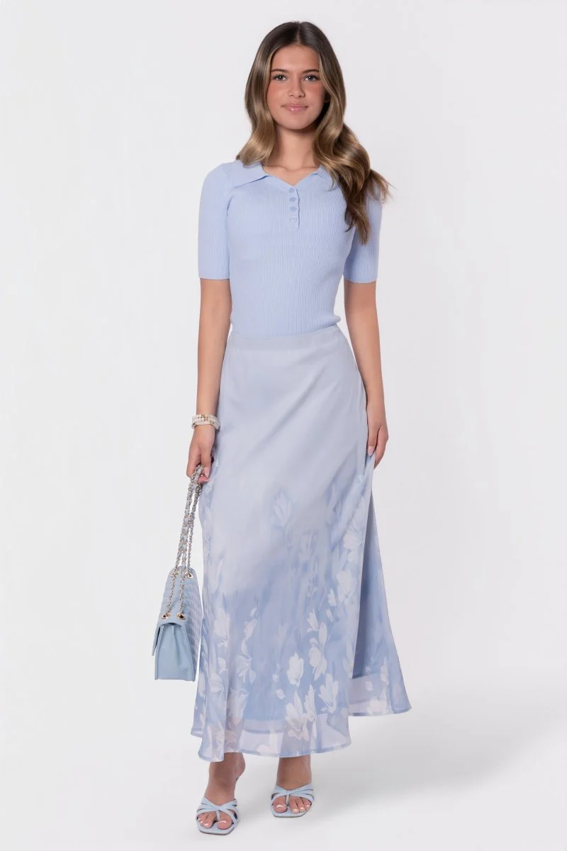 Lisa Skirt (Light Blue Flower)