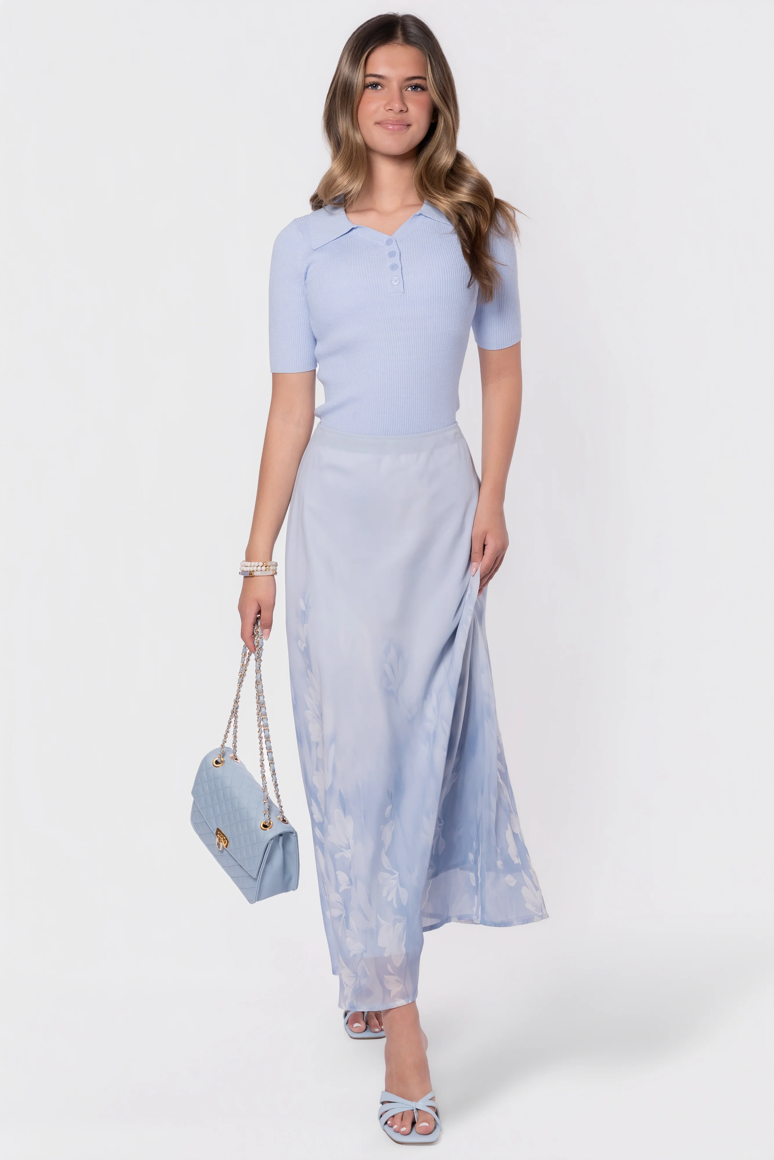 Lisa Skirt (Light Blue Flower) - Image 6