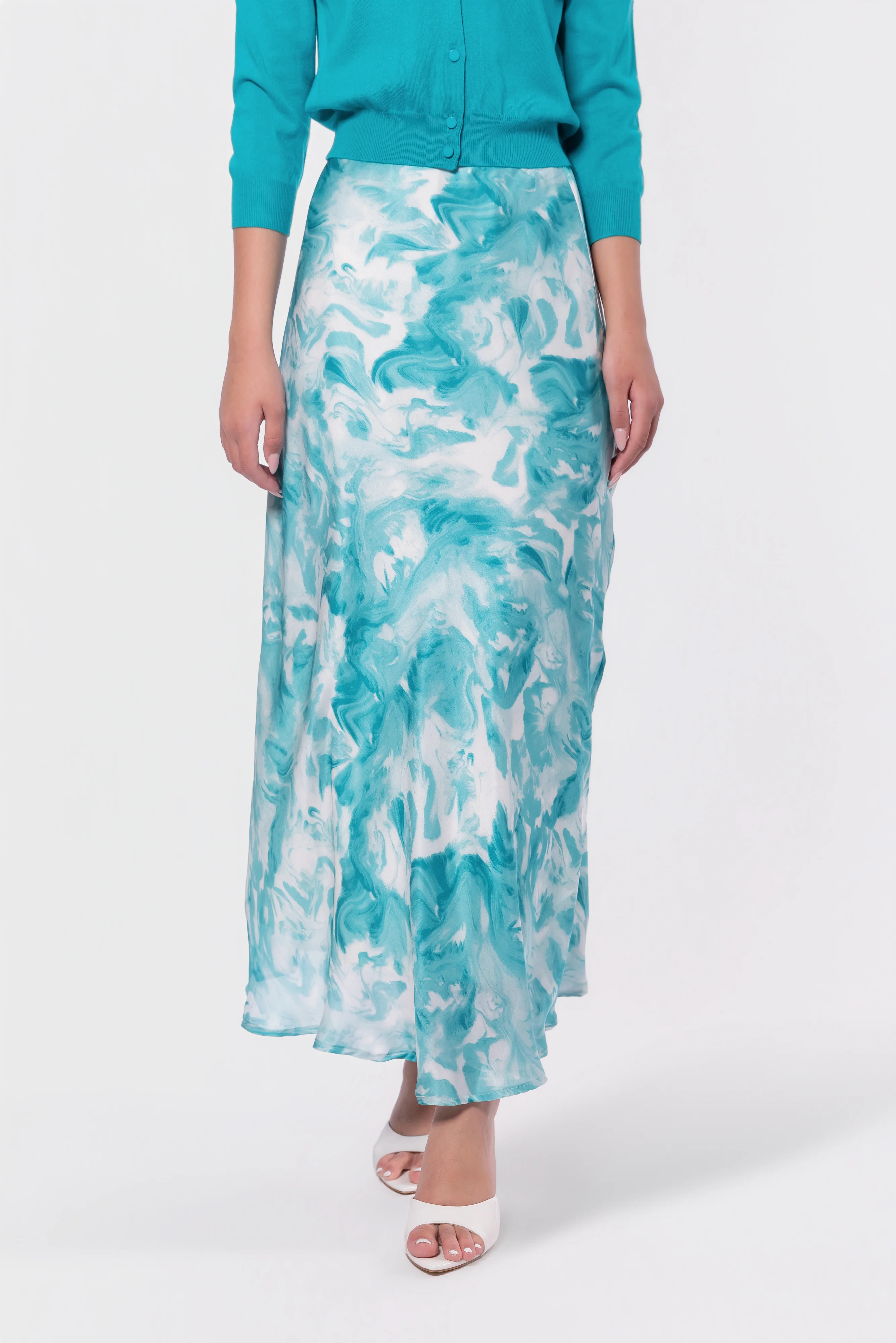 Lisa Skirt (Teal Green Pattern) - Image 2