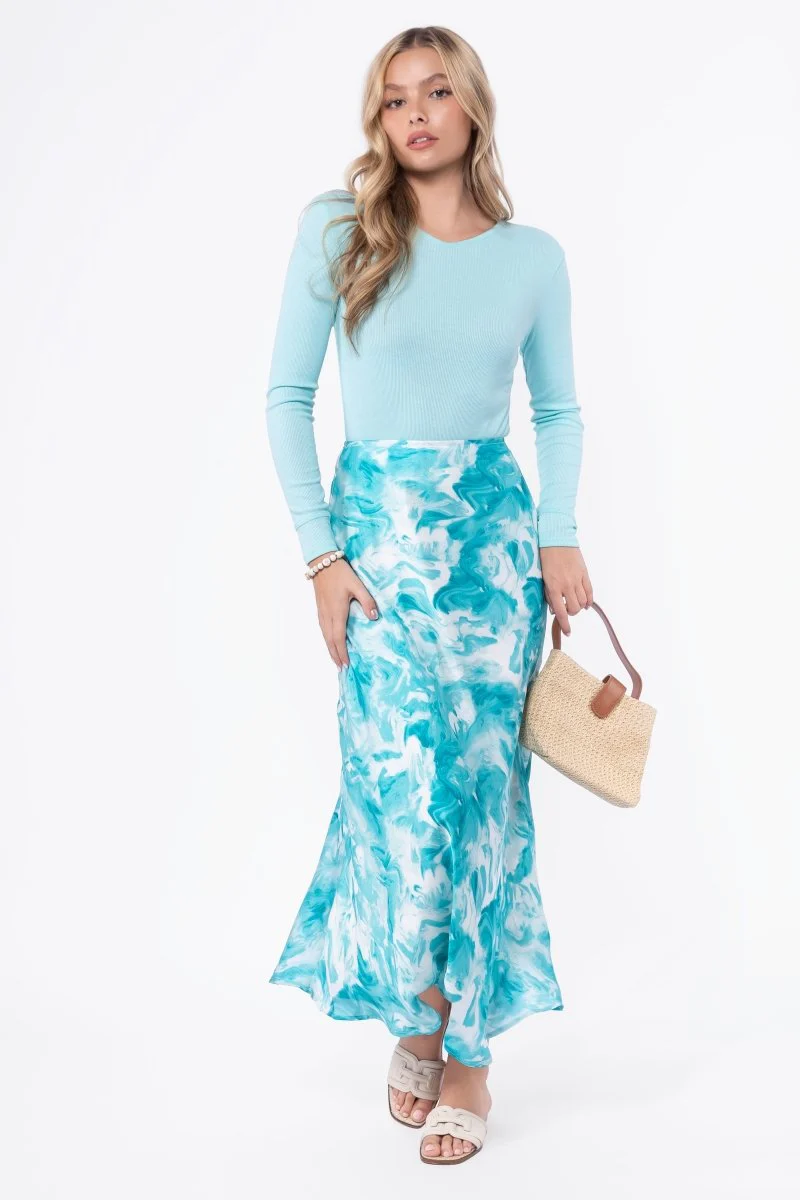 Lisa Skirt (Teal Green Pattern) - Image 7