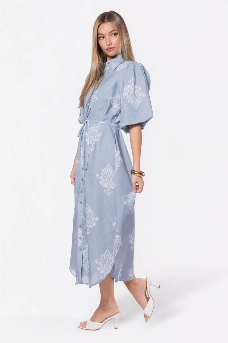 Lorelai Dress (Blue/White) - Image 3